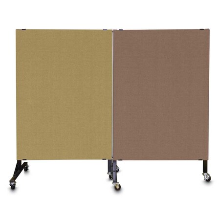 United Visual Products Enclosed Corkboard, 1 Door, 72"x48", 4" Fra UV3426-BRONZE-CORK